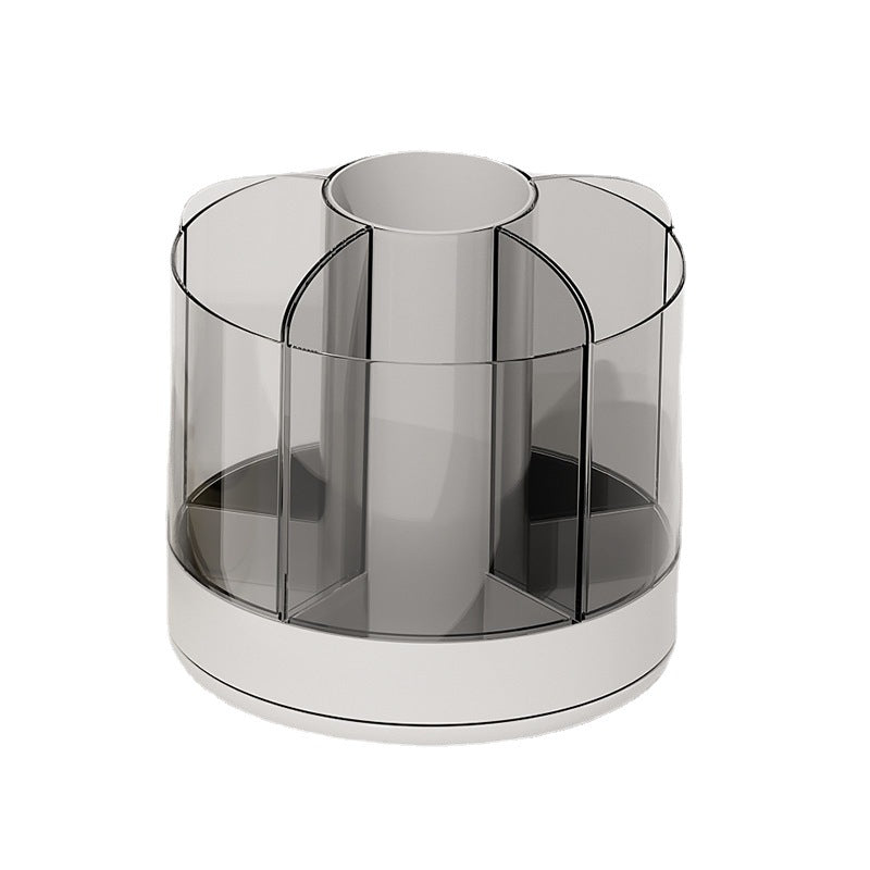 Delicate Transparent Rotating Pen Holder Face Cosmetic Organizer Convenient