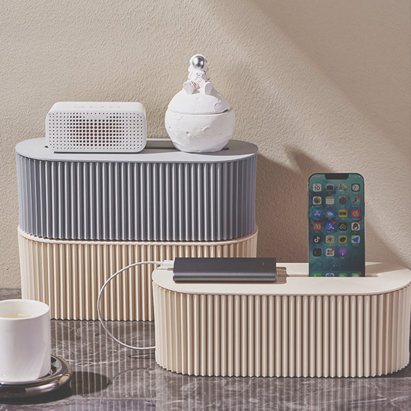 Cable management organizer box, an accessory for power strips and home - office power cables