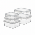 Lot Bacs de Rangement Empilables Transparents